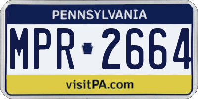 PA license plate MPR2664