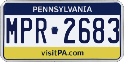 PA license plate MPR2683