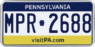 PA license plate MPR2688