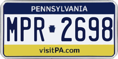 PA license plate MPR2698