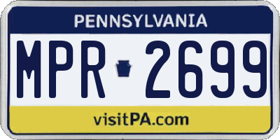 PA license plate MPR2699