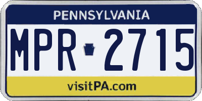 PA license plate MPR2715