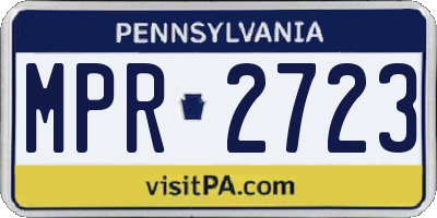 PA license plate MPR2723