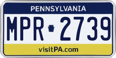 PA license plate MPR2739