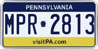 PA license plate MPR2813