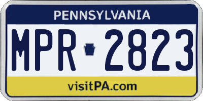 PA license plate MPR2823
