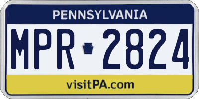 PA license plate MPR2824