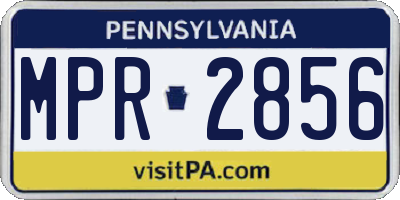 PA license plate MPR2856