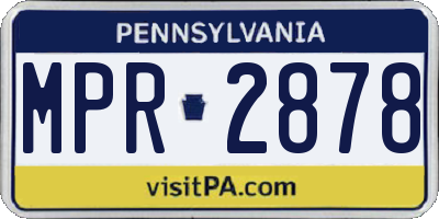PA license plate MPR2878