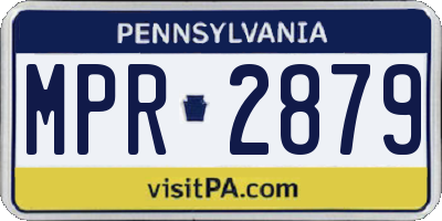PA license plate MPR2879