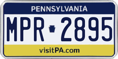 PA license plate MPR2895