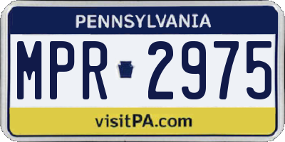 PA license plate MPR2975