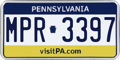 PA license plate MPR3397