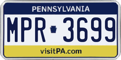 PA license plate MPR3699