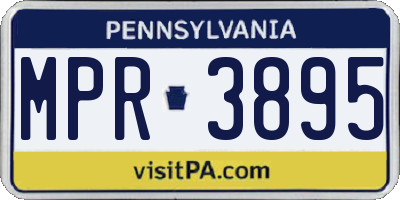 PA license plate MPR3895