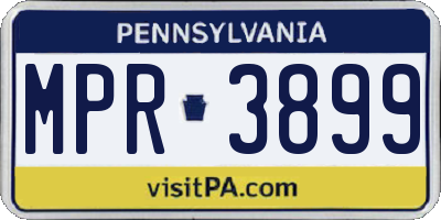 PA license plate MPR3899