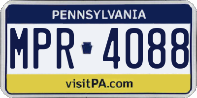 PA license plate MPR4088