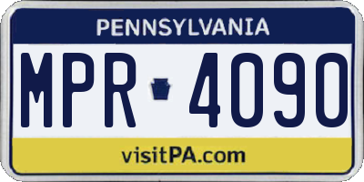 PA license plate MPR4090