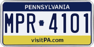 PA license plate MPR4101
