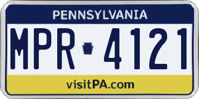 PA license plate MPR4121