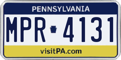 PA license plate MPR4131