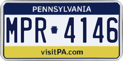 PA license plate MPR4146