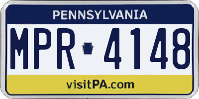 PA license plate MPR4148
