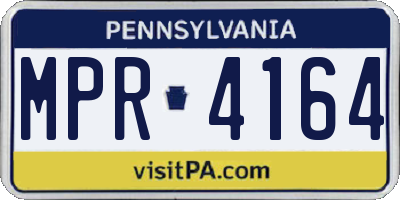 PA license plate MPR4164