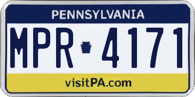 PA license plate MPR4171