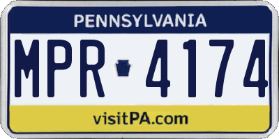 PA license plate MPR4174
