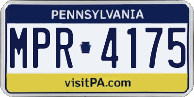 PA license plate MPR4175