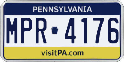 PA license plate MPR4176