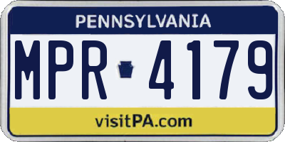 PA license plate MPR4179