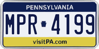 PA license plate MPR4199
