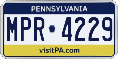 PA license plate MPR4229