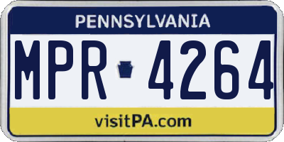 PA license plate MPR4264