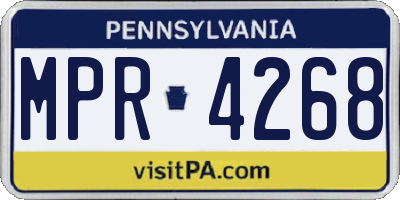 PA license plate MPR4268