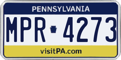 PA license plate MPR4273