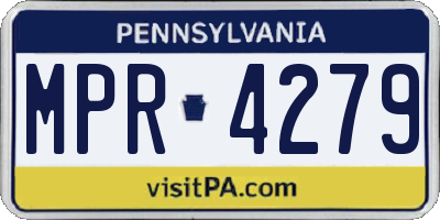 PA license plate MPR4279
