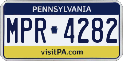 PA license plate MPR4282