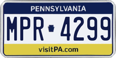 PA license plate MPR4299
