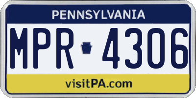 PA license plate MPR4306