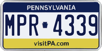 PA license plate MPR4339