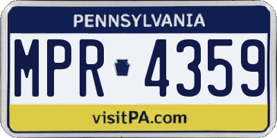 PA license plate MPR4359