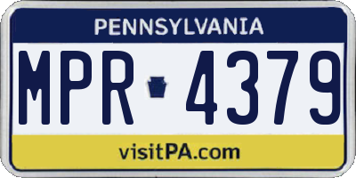 PA license plate MPR4379