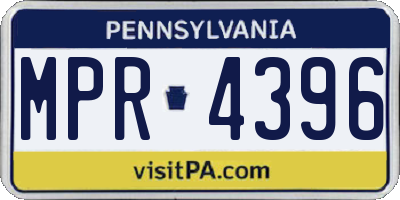PA license plate MPR4396
