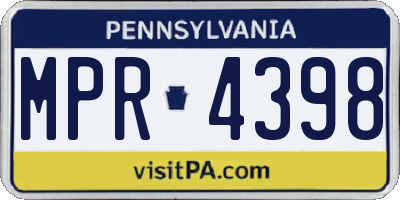 PA license plate MPR4398
