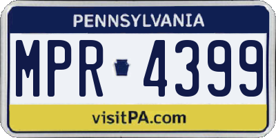 PA license plate MPR4399