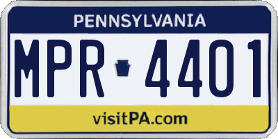 PA license plate MPR4401
