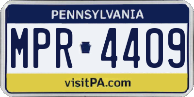 PA license plate MPR4409